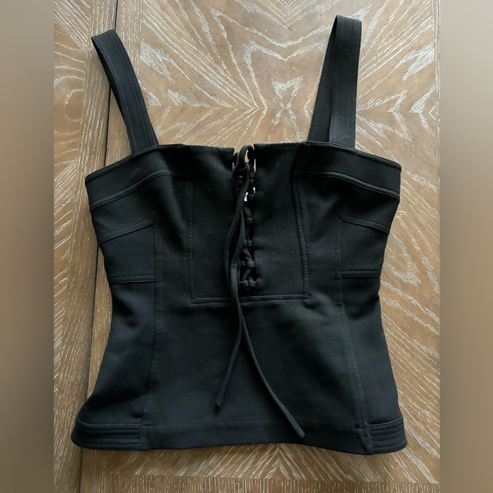 Diane von Furstenberg small size 2 - DVF - black lace up sexy